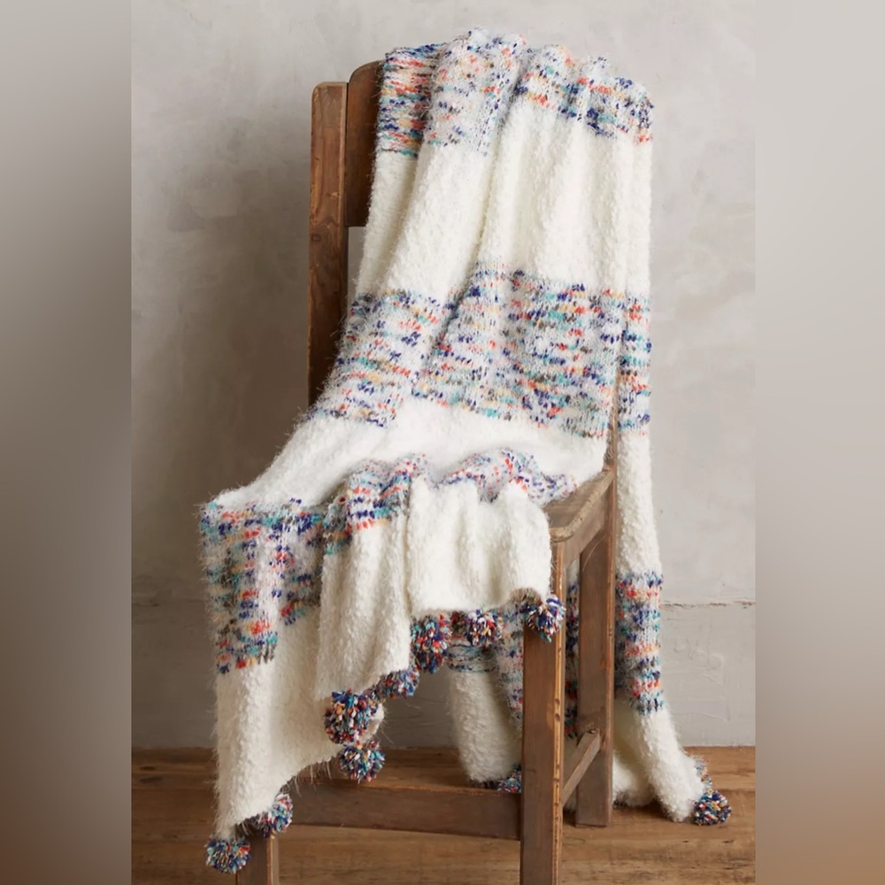 Anthropologie Madison 88 Knit Confetti Throw - never used